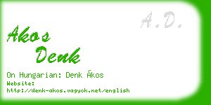 akos denk business card
